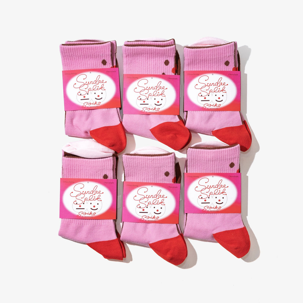 Sundae Split Socks [Strawberry & Chocolate]