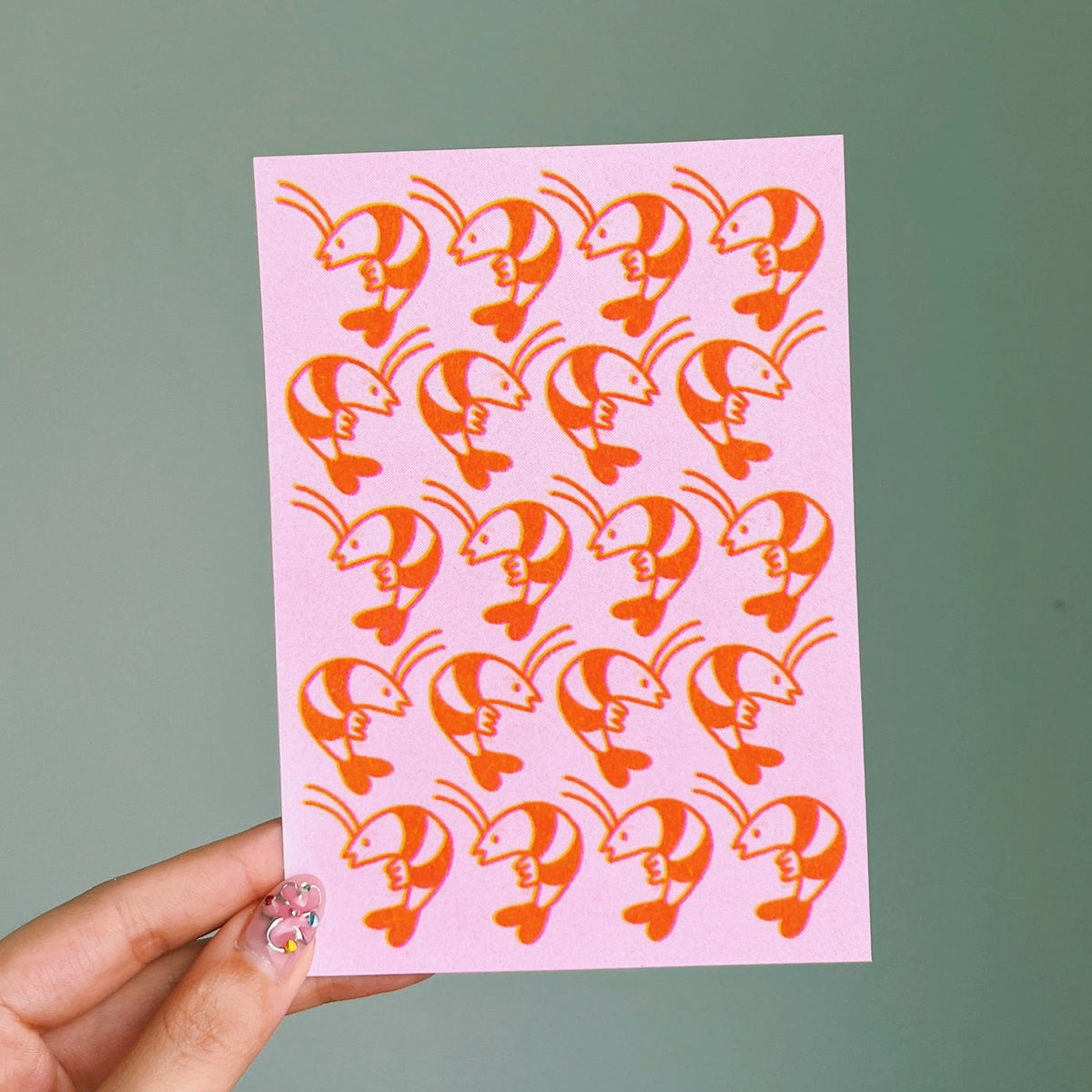 Dazzling Shrimps Risograph