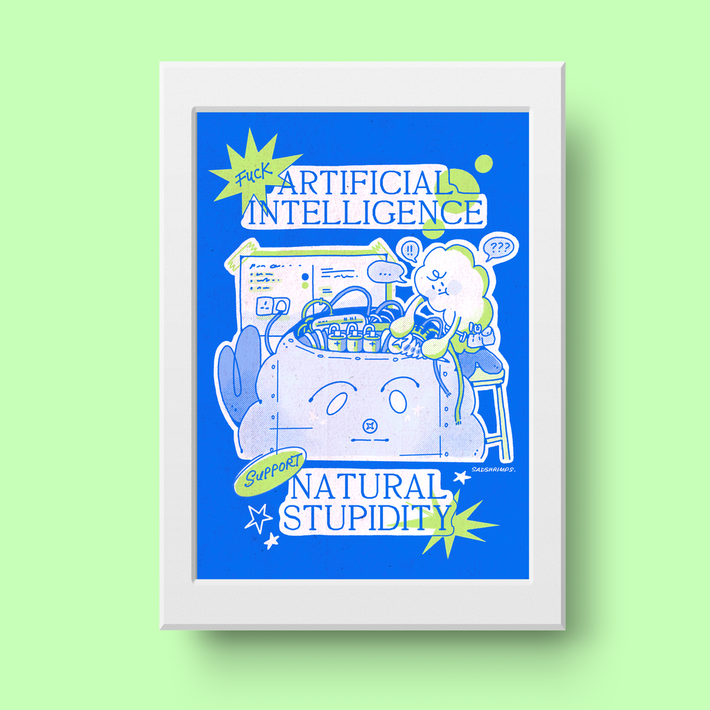 F*ck Artificial Intelligence Risograph