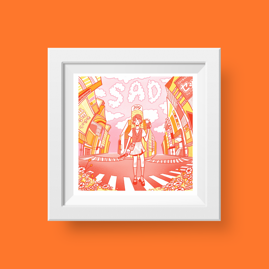 Shibuya Girl Risograph
