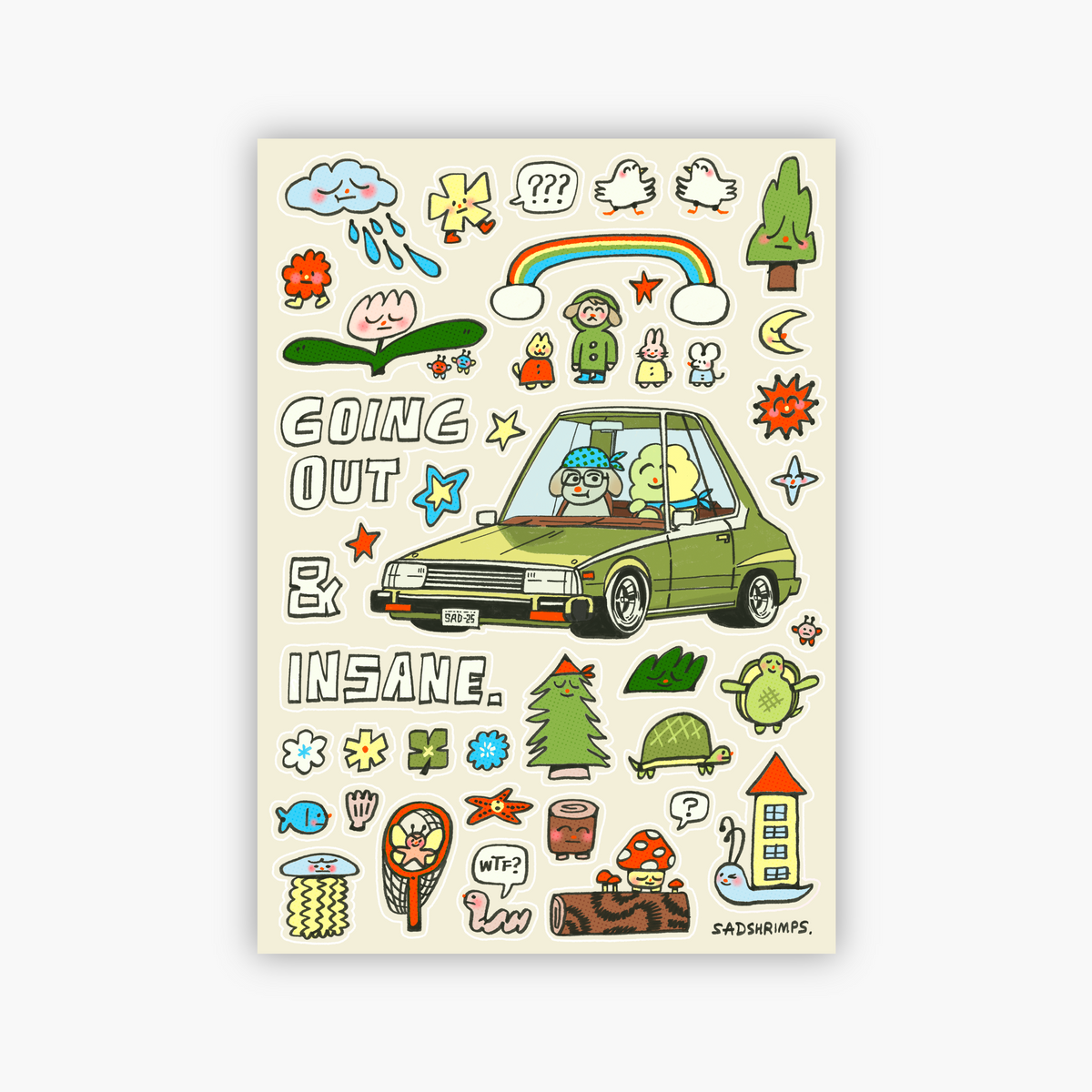 Going Insane Sticker Sheet