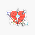 Lovely Heart Holographic Sticker
