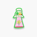 Silly Spaceship Sticker