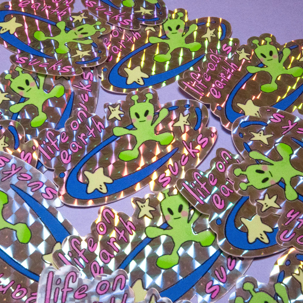 Life's Tough! Prismatic Sticker