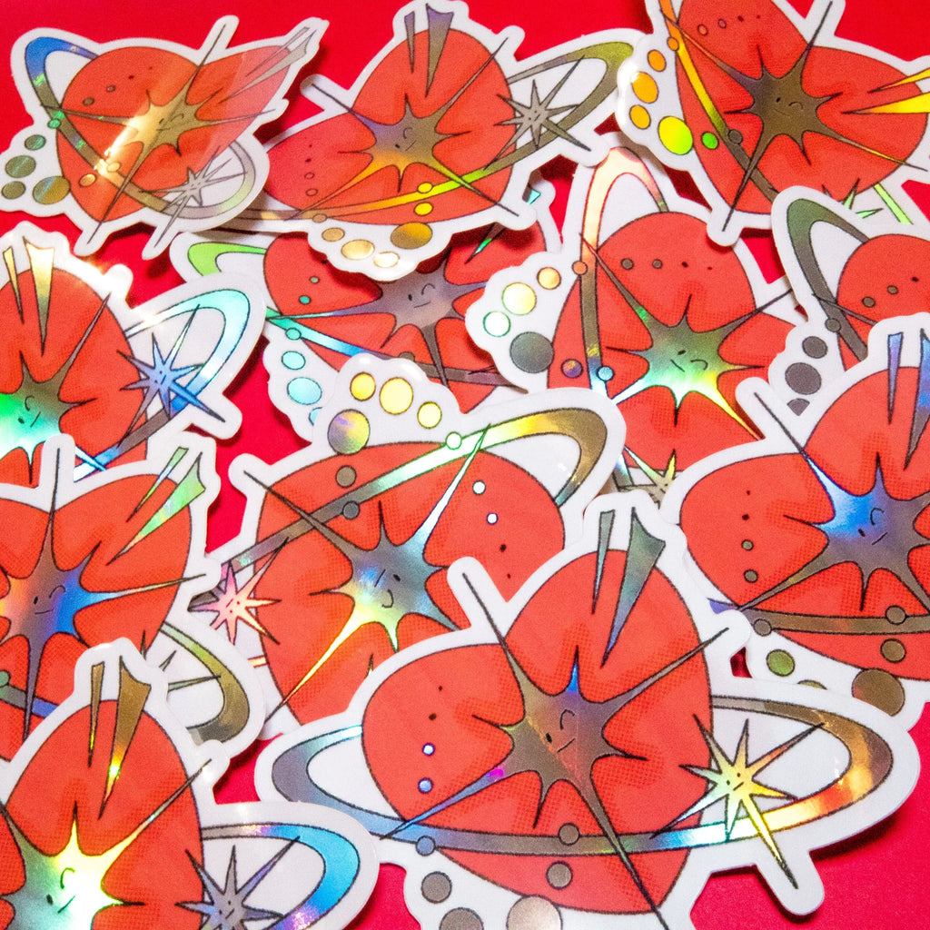 Lovely Heart Holographic Sticker