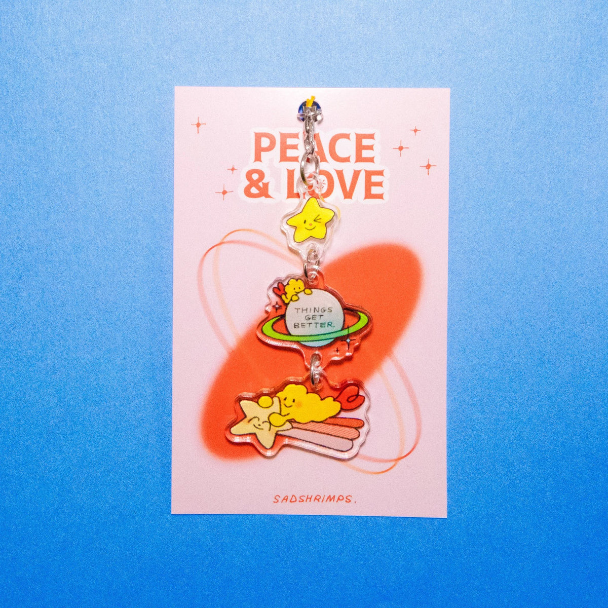 Peace & Love Phone Charm