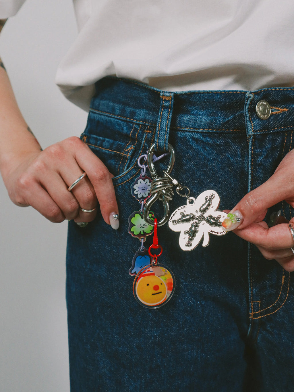Rest Well Chrome Keyring