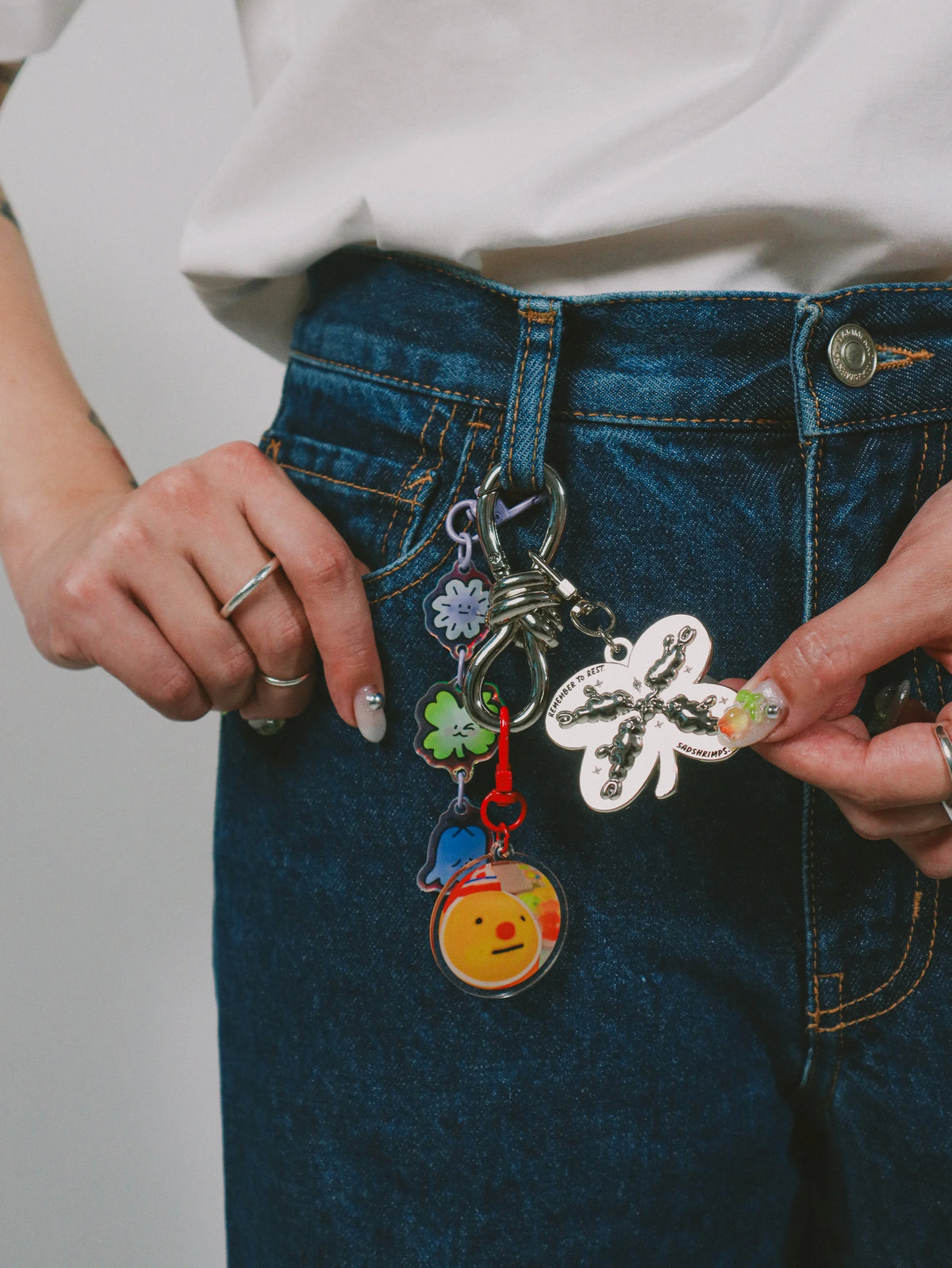 Rest Well Chrome Keyring