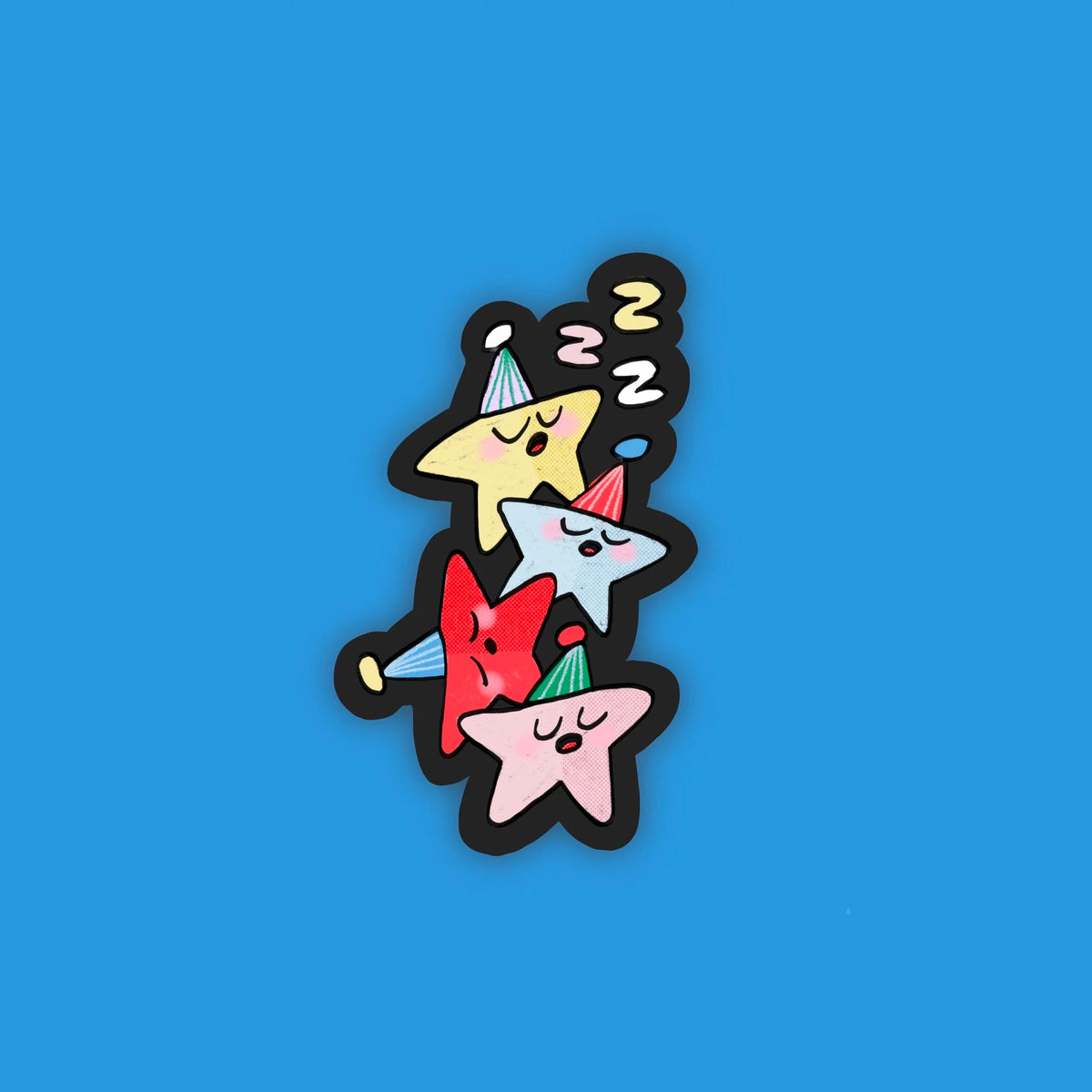 Sleepy Star Stack Sticker